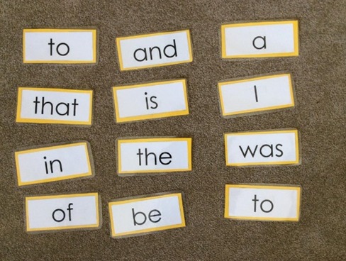 Concentration Card Game Using Golden Words – A Fun Sight Word Game